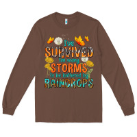 Chestnut I've Survived Too Many Storms Long Sleeve Tee - texasbilliewilder