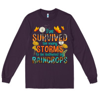 Plum I've Survived Too Many Storms Long Sleeve Tee - texasbilliewilder