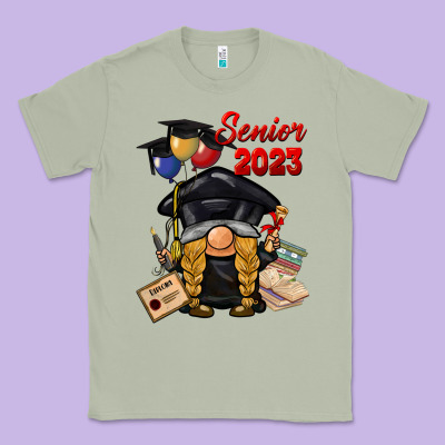 Senior 2023 Gnome Classic Tee Designed By Barkaloodesign