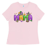 Bubblegum Pink mardi gras mama Ladies Tee - MaliasSmallBusiness