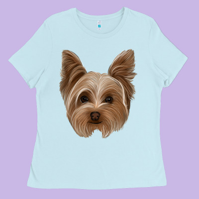Yorkie Ladies Tee Designed By Jasminsmagicworld
