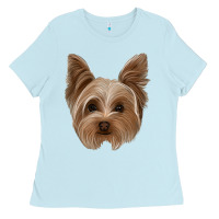 Baby Blue yorkie Ladies Tee - Jasminsmagicworld