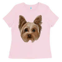 Bubblegum Pink yorkie Ladies Tee - Jasminsmagicworld