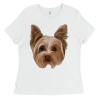 White yorkie Ladies Tee - Jasminsmagicworld