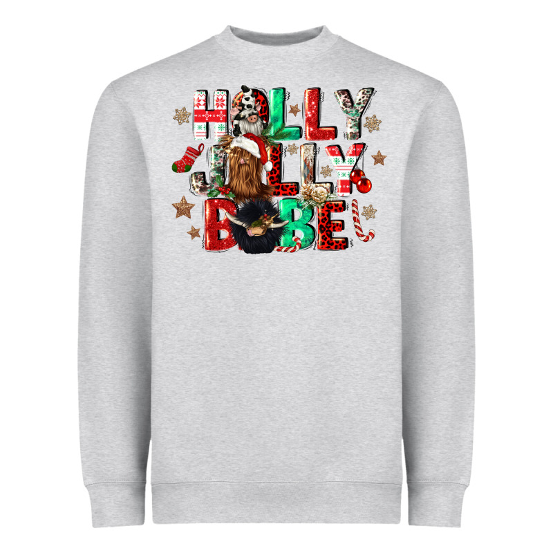 Holly Jolly Babe Heavyweight Sweatshirt by CowGirlArtShop | Teevron