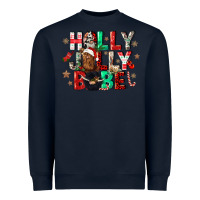 Navy holly jolly babe Heavyweight Sweatshirt - CowGirlArtShop