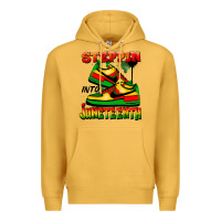 Mustard Steppin' into Juneteenth Premium Hoodie - FaDigitalArtStudio