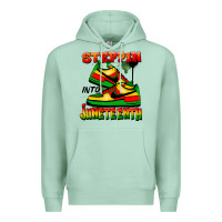 Seafoam Steppin' into Juneteenth Premium Hoodie - FaDigitalArtStudio