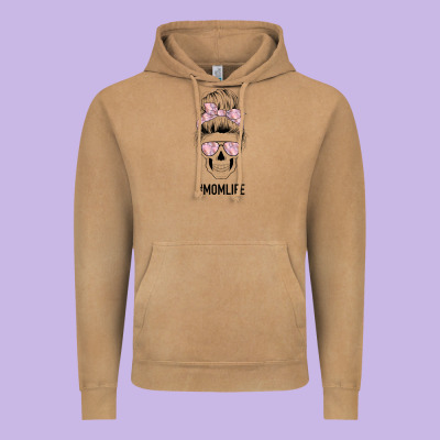 Pink Flower Mom Skull Vintage Hoodie Designed By Bettercallsaul
