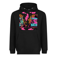 Black freedom rocks seamless pattern Heavyweight Hoodie - BundleAndBundleShop