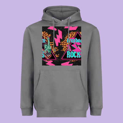Freedom Rocks Seamless Pattern Heavyweight Hoodie Designed By Bundleandbundleshop