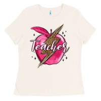 Bone teacher lightning bolt valentine s day Ladies Tee - MaliasSmallBusiness