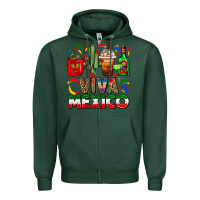 Sports Green Viva Mexico Coffee Cups With Cactus And Tequila Zipper Hoodie - FaDigitalArtStudio