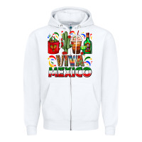 White Viva Mexico Coffee Cups With Cactus And Tequila Zipper Hoodie - FaDigitalArtStudio