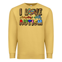 Antique Gold i love someone with autism Premium Sweatshirt - LillyAllenDesigns