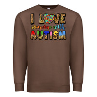 Chestnut i love someone with autism Premium Sweatshirt - LillyAllenDesigns