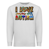 Dove Grey i love someone with autism Premium Sweatshirt - LillyAllenDesigns