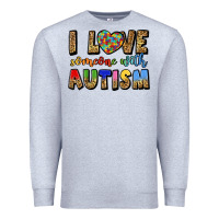 Heather Grey i love someone with autism Premium Sweatshirt - LillyAllenDesigns