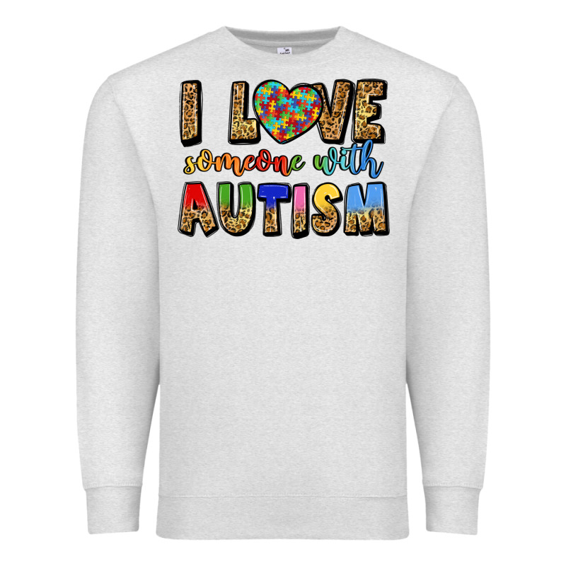 I Love Someone With Autism Premium Sweatshirt by LillyAllenDesigns | Teevron