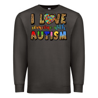 Smoke i love someone with autism Premium Sweatshirt - LillyAllenDesigns