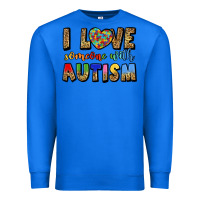True Royal i love someone with autism Premium Sweatshirt - LillyAllenDesigns