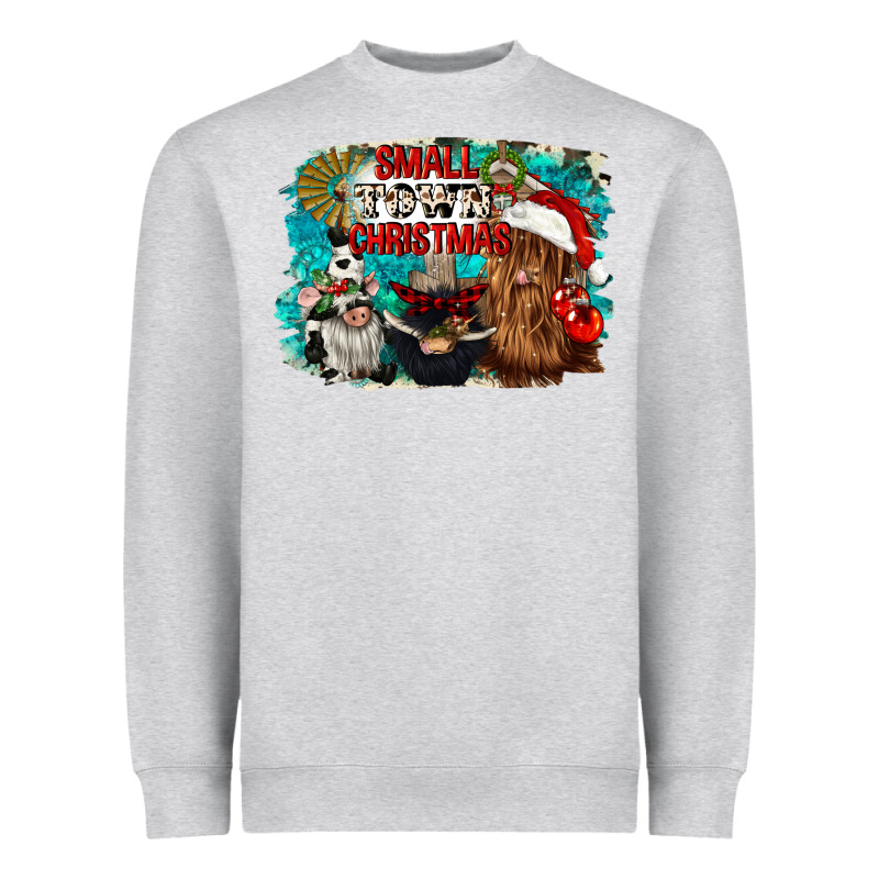 Small Town Christmas Heavyweight Sweatshirt by CowGirlArtShop | Teevron