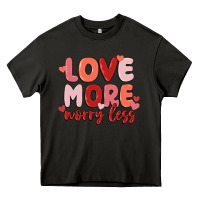 Asphalt love more worry less Heavy Core Tee - MaliasSmallBusiness
