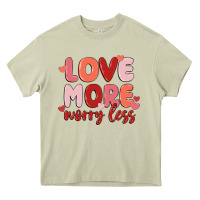 Mossy love more worry less Heavy Core Tee - MaliasSmallBusiness