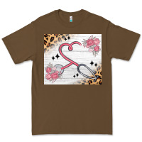 Cacao customized leopard floral nurse Premium Tee - MaliasSmallBusiness