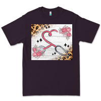 Plum customized leopard floral nurse Premium Tee - MaliasSmallBusiness