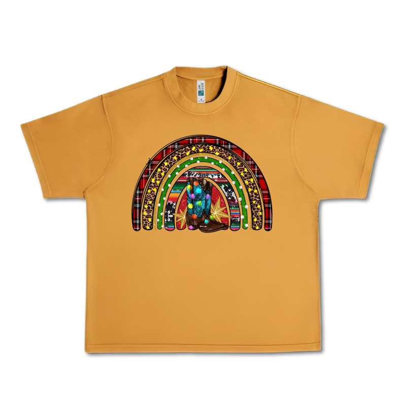 Christmas Cowboy Boots Rainbow Urban Heavy Tee by RanaPortraitStore | Teevron