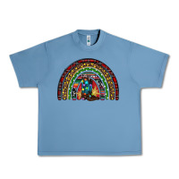 Pebble Blue Christmas cowboy boots rainbow Urban Heavy Tee - RanaPortraitStore