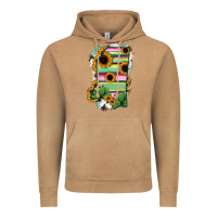 Vintage Camel Mississippi Map Sunflower Cactus Serape Vintage Hoodie - RanaPortraitStore