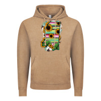 Vintage Coffee Mississippi Map Sunflower Cactus Serape Vintage Hoodie - RanaPortraitStore