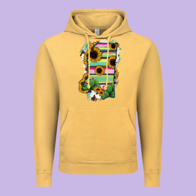 Mississippi Map Sunflower Cactus Serape Vintage Hoodie Designed By Ranaportraitstore