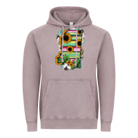 Vintage Zinc Mississippi Map Sunflower Cactus Serape Vintage Hoodie - RanaPortraitStore