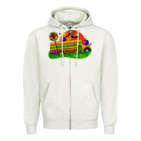 Halloween School Bus Zipper Hoodie | Teevron