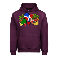 Mauve Wine dominican republic hearts Urban Hoodie - Artiststas