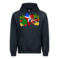 Navy dominican republic hearts Urban Hoodie - Artiststas