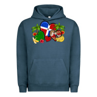 Dominican Republic Hearts Urban Hoodie | Teevron