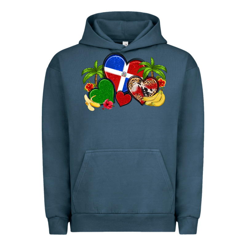Dominican Republic Hearts Urban Hoodie by Artiststas | Teevron