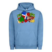 Pigment Pebble Blue dominican republic hearts Urban Hoodie - Artiststas