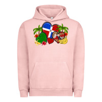 Pigment Salmon dominican republic hearts Urban Hoodie - Artiststas