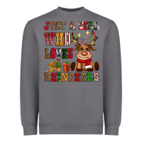 Storm just a girl who loves reindeers Heavyweight Sweatshirt - CowGirlArtShop
