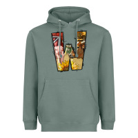 Sage farm life alphabet lowercase letters w Heavyweight Hoodie - BundleAndBundleShop