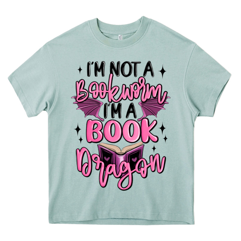 I'm Not A Booksorm I'm A Book Dragon Heavy Core Tee by MaliasSmallBusiness | Teevron