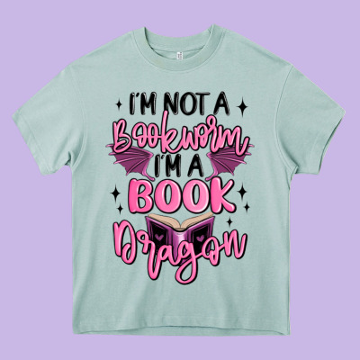 I'm Not A Booksorm I'm A Book Dragon Heavy Core Tee Designed By Maliassmallbusiness