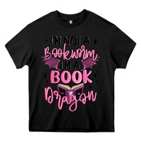 Black i'm not a booksorm i'm a book dragon Heavy Core Tee - MaliasSmallBusiness