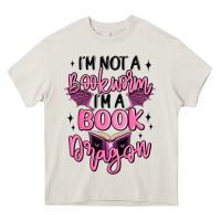 Cream i'm not a booksorm i'm a book dragon Heavy Core Tee - MaliasSmallBusiness