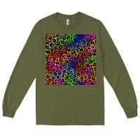 Army Green Pride leopard seamless pattern Long Sleeve Tee - NancyCooperArtShop